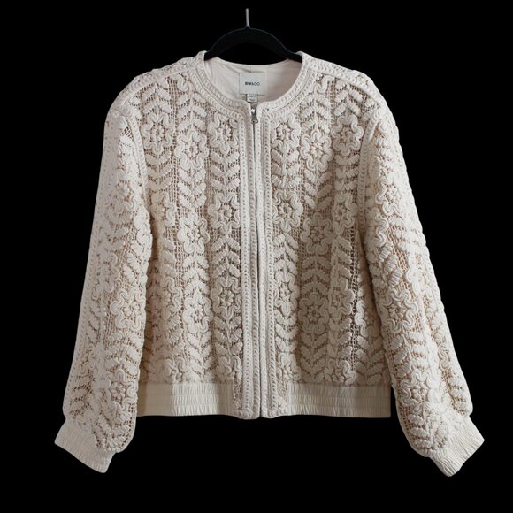 RW & C0. Crochet Bomber Jacket - Picture 1 of 16